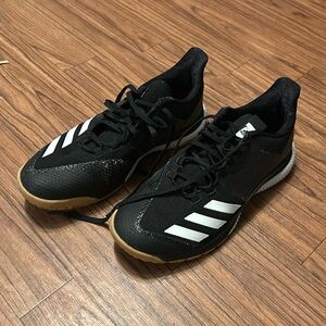 Black adidas women’s volleyball shoes. Like new, worn only a couple of times.